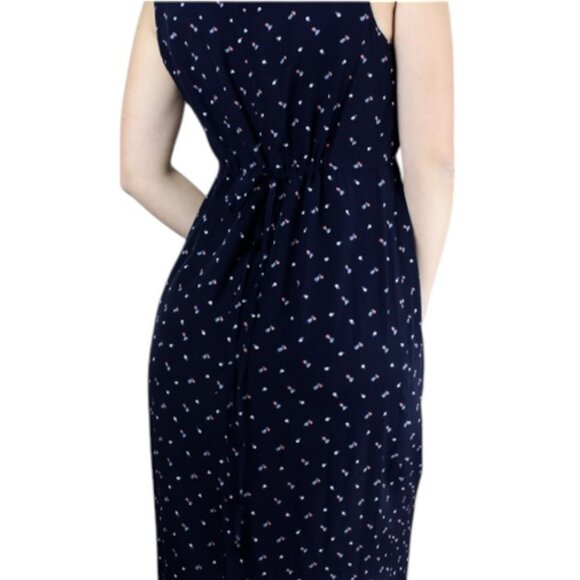 GAP navy blue sleeveless sheath maxi dress size L - Picture 2 of 7